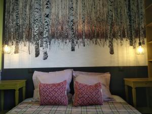 Cama o camas de una habitación en Montchavin La Plagne, pistes 50m, balcon vue Mont Blanc