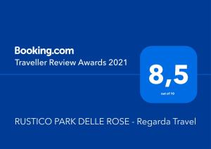 una schermata del premio per il rimorchio da viaggio del Parco Russo delle Roza Roza di RUSTICO PARK DELLE ROSE - Regarda Travel a Lazise