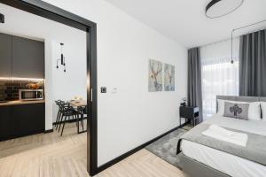 Posteľ alebo postele v izbe v ubytovaní Apartament - Kluszkowce nad Jeziorem Czorsztyńskim
