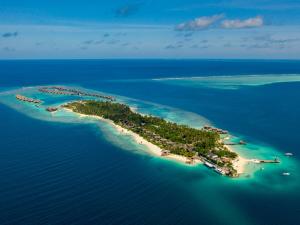 an aerial view of an island in the ocean at OZEN RESERVE BOLIFUSHI - Luxury All Inclusive in Male City