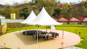 Praveg Tent City Narmada, Statue of Unity外面的花园