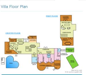 The floor plan of Astarte Villas - Istar Villa with Tennis Court