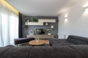 Televízia a/alebo spoločenská miestnosť v ubytovaní Apartman Tragos