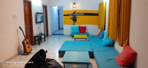 A seating area at The Hood Hostel