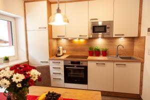 Η κουζίνα ή μικρή κουζίνα στο Appartement Gimpl