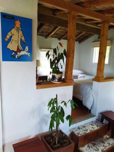 Postel nebo postele na pokoji v ubytování El Chalet de El Refugio de la Loma