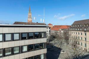 Nespecifikovaný výhled na destinaci Kiel nebo výhled na město při pohledu z hotelu