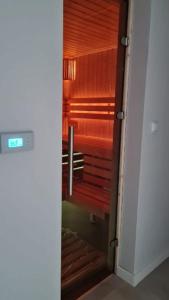 an open door to a room with a closet at Agroturystyka Podzamcze in Krzeszowice