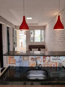 Ruang duduk di Apt Maracaipe/ Porto de Galinhas