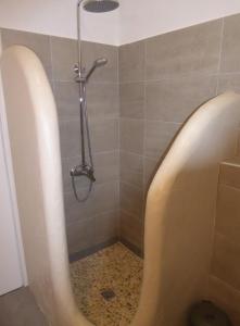 A bathroom at Pebbles of Kioni