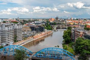 Widok na miasto Wrocław z tego apartamentu