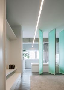 Ruang duduk di Luz Apartment by Olala Homes