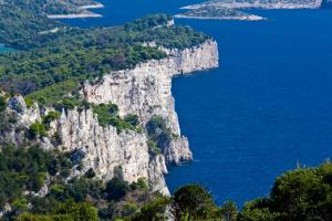 a view of the amalfi coast in italy at Robinson House Zut (3467) in Bizikovica