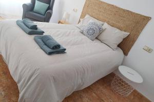 Posteľ alebo postele v izbe v ubytovaní Amplio y céntrico apartamento junto al mar
