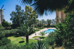 a resort with a swimming pool and palm trees at GLP RASPEIG DREAMSEA in El Campello