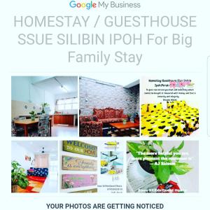 eine Collage mit Fotos eines Hauses in der Unterkunft 12-15 Pax Ssue Silibin Ipoh Guest House-Homestay in Ipoh