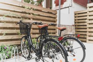 two bikes are parked next to each other at Bidaia Boutique Hotel in San Sebastián