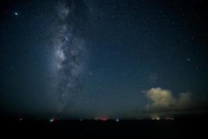 eine sternenklare Nacht mit der milchigen Art im Himmel in der Unterkunft Beach Hotel Sunshine in Ishigaki-jima