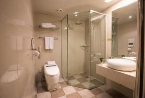 Koupelna v ubytování Hotel Samjung