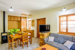 TV a/nebo společenská místnost v ubytování Stone House Luka