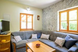 Posezení v ubytování Stone House Luka