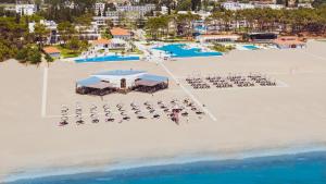 an aerial view of a resort on the beach at Azul Beach Resort Montenegro by Karisma - All Inclusive in Ulcinj