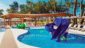 a slide in a swimming pool at a resort at Azul Beach Resort Montenegro by Karisma - All Inclusive in Ulcinj