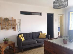 Uma área de estar em Hostal Vitalia