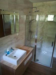 Koupelna v ubytování Resort Blatnice