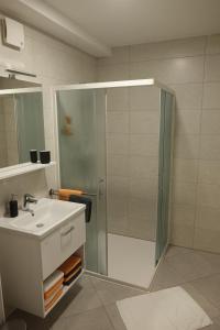 Koupelna v ubytování Apartmaji Anita