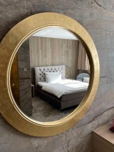 Postel nebo postele na pokoji v ubytování Hotel Fohlenhof