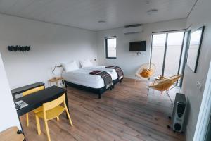 Postel nebo postele na pokoji v ubytování Brú Guesthouse
