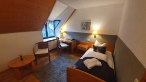 Postel nebo postele na pokoji v ubytování Landhaus Langeck