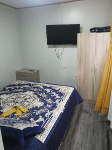 TV a/nebo společenská místnost v ubytování Cabañas Simón y kiara