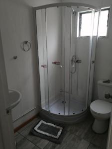 Koupelna v ubytování Cabañas Simón y kiara + 15 fotografií