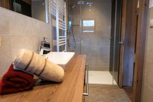 Koupelna v ubytování Landhaus Steinmüller