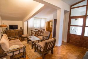 a living room with a couch and chairs and a table at Holiday home in Tkon/Insel Pasman 6922 in Tkon