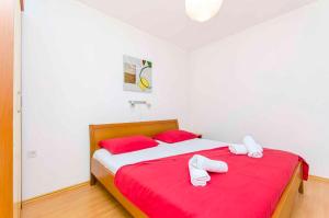 Postel nebo postele na pokoji v ubytování Apartment in Stari Grad - Insel Hvar 6321