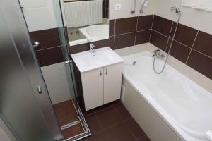 Kúpeľňa v ubytovaní Holiday home in Balatonkeresztur 19455 + 11 fotografií