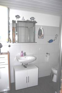 Bilik mandi di Holiday home Ummanz 1