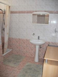 バラトンマーリアフュルドゥーにあるHoliday home in Balatonmariafürdo 19325のバスルーム(洗面台、トイレ、シャワー付)