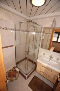 bagno con doccia e lavandino di Apartment in Stummerberg/Zillertal 824 ad Ahrnbach