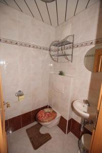 ein Bad mit einem WC und einem Waschbecken in der Unterkunft Apartment in Stummerberg/Zillertal 824 in Ahrnbach