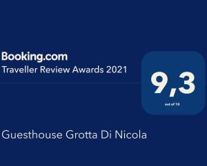 科托爾的住宿－Guesthouse Grotta Di Nicola，旅行奖励程序文本框的截图