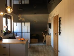 TV a/nebo společenská místnost v ubytování Apartament nad Jeziorem Nyskim