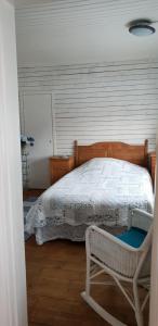 Een bed of bedden in een kamer bij Sweden B&B "Lundbergs"