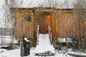 La Cabane Ofuro v zimě