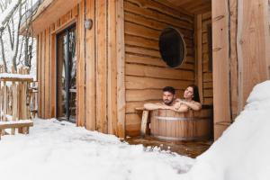 La Cabane Ofuro v zimě
