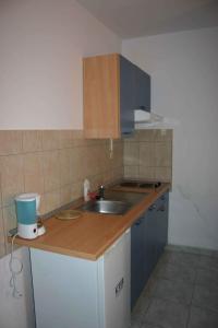 A kitchen or kitchenette at Apartments in Rovinj/Istrien 11700
