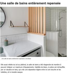 a white kitchen with a sink and a shower at Sublime duplex Nantes Cathédrale in Nantes